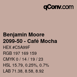 Code couleur: Benjamin Moore - 2099-50 - Café Mocha | qconv.com