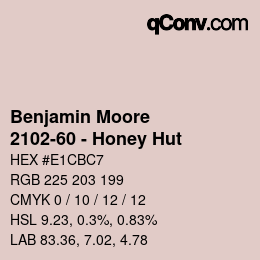 颜色代码: Benjamin Moore - 2102-60 - Honey Hut | qconv.com