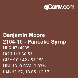 Color code: Benjamin Moore - 2104-10 - Pancake Syrup | qconv.com
