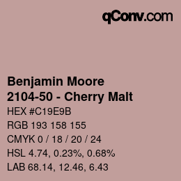 Farbcode: Benjamin Moore - 2104-50 - Cherry Malt | qconv.com