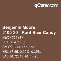 Color code: Benjamin Moore - 2105-20 - Root Beer Candy | qconv.com