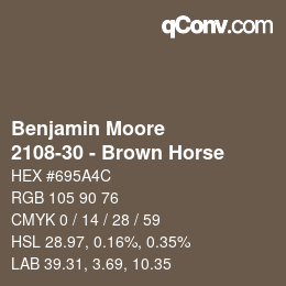 Farbcode: Benjamin Moore - 2108-30 - Brown Horse | qconv.com