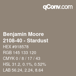Color code: Benjamin Moore - 2108-40 - Stardust | qconv.com