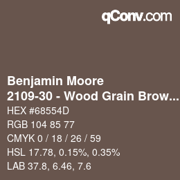 Farbcode: Benjamin Moore - 2109-30 - Wood Grain Brown | qconv.com