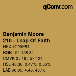Color code: Benjamin Moore - 210 - Leap Of Faith | qconv.com