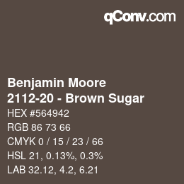 Color code: Benjamin Moore - 2112-20 - Brown Sugar | qconv.com