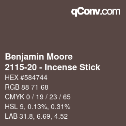 Color code: Benjamin Moore - 2115-20 - Incense Stick | qconv.com