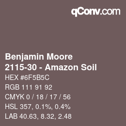 Color code: Benjamin Moore - 2115-30 - Amazon Soil | qconv.com