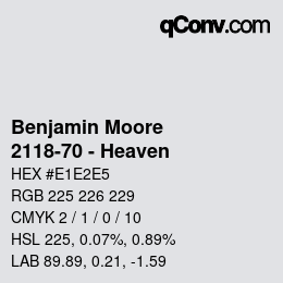 Color code: Benjamin Moore - 2118-70 - Heaven | qconv.com