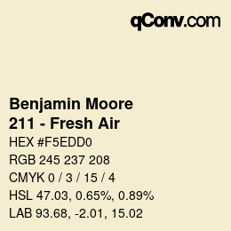 Code couleur: Benjamin Moore - 211 - Fresh Air | qconv.com