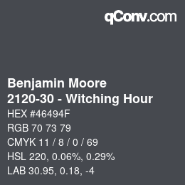 Código de color: Benjamin Moore - 2120-30 - Witching Hour | qconv.com