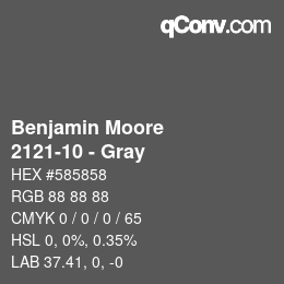 Farbcode: Benjamin Moore - 2121-10 - Gray | qconv.com