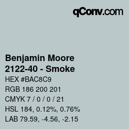 Code couleur: Benjamin Moore - 2122-40 - Smoke | qconv.com