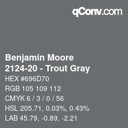 Color code: Benjamin Moore - 2124-20 - Trout Gray | qconv.com