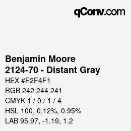 Color code: Benjamin Moore - 2124-70 - Distant Gray | qconv.com