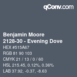 Code couleur: Benjamin Moore - 2128-30 - Evening Dove | qconv.com