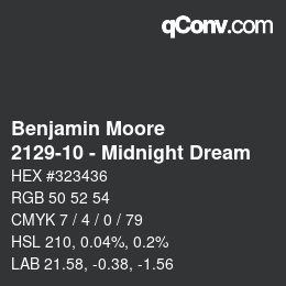 Farbcode: Benjamin Moore - 2129-10 - Midnight Dream | qconv.com