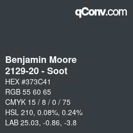 Code couleur: Benjamin Moore - 2129-20 - Soot | qconv.com
