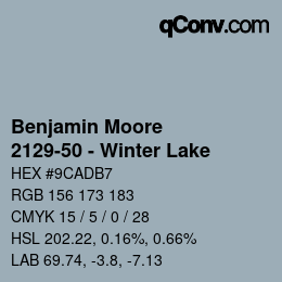 Color code: Benjamin Moore - 2129-50 - Winter Lake | qconv.com