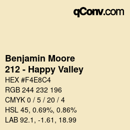 カラーコード: Benjamin Moore - 212 - Happy Valley | qconv.com