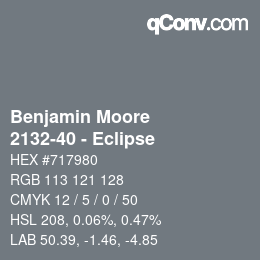 Code couleur: Benjamin Moore - 2132-40 - Eclipse | qconv.com
