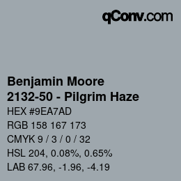 Code couleur: Benjamin Moore - 2132-50 - Pilgrim Haze | qconv.com