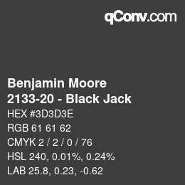 Color code: Benjamin Moore - 2133-20 - Black Jack | qconv.com