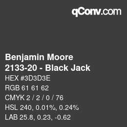 Color code: Benjamin Moore - 2133-20 - Black Jack | qconv.com