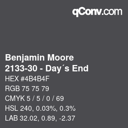 Código de color: Benjamin Moore - 2133-30 - Day´s End | qconv.com