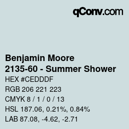 Farbcode: Benjamin Moore - 2135-60 - Summer Shower | qconv.com