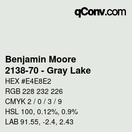 Farbcode: Benjamin Moore - 2138-70 - Gray Lake | qconv.com