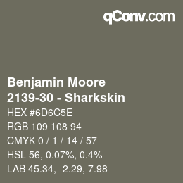 Código de color: Benjamin Moore - 2139-30 - Sharkskin | qconv.com