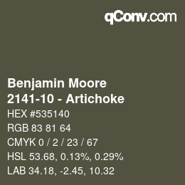 Color code: Benjamin Moore - 2141-10 - Artichoke | qconv.com