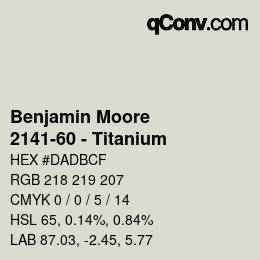 Farbcode: Benjamin Moore - 2141-60 - Titanium | qconv.com