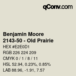 Código de color: Benjamin Moore - 2143-50 - Old Prairie | qconv.com