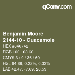 Farbcode: Benjamin Moore - 2144-10 - Guacamole | qconv.com