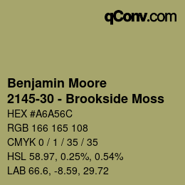 Color code: Benjamin Moore - 2145-30 - Brookside Moss | qconv.com