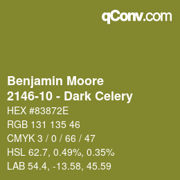 Code couleur: Benjamin Moore - 2146-10 - Dark Celery | qconv.com