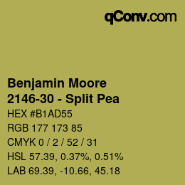 Farbcode: Benjamin Moore - 2146-30 - Split Pea | qconv.com