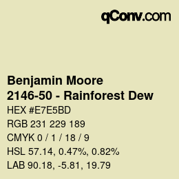 Código de color: Benjamin Moore - 2146-50 - Rainforest Dew | qconv.com