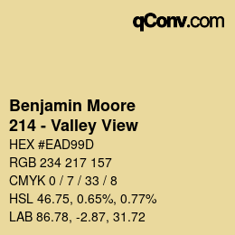 Color code: Benjamin Moore - 214 - Valley View | qconv.com