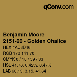 Farbcode: Benjamin Moore - 2151-20 - Golden Chalice | qconv.com