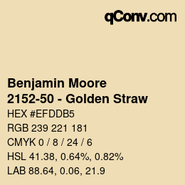Color code: Benjamin Moore - 2152-50 - Golden Straw | qconv.com