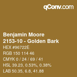 Color code: Benjamin Moore - 2153-10 - Golden Bark | qconv.com