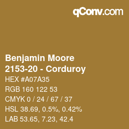 カラーコード: Benjamin Moore - 2153-20 - Corduroy | qconv.com