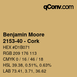 Farbcode: Benjamin Moore - 2153-40 - Cork | qconv.com