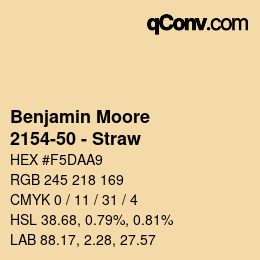 Color code: Benjamin Moore - 2154-50 - Straw | qconv.com