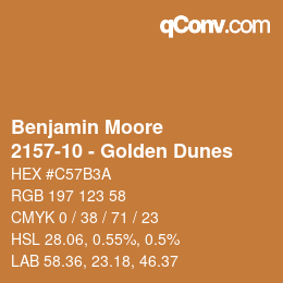 Farbcode: Benjamin Moore - 2157-10 - Golden Dunes | qconv.com