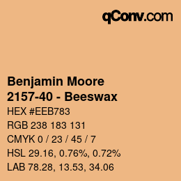 Code couleur: Benjamin Moore - 2157-40 - Beeswax | qconv.com