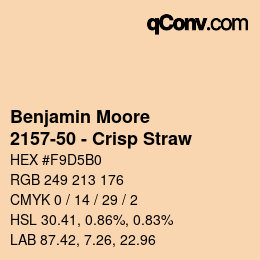 Color code: Benjamin Moore - 2157-50 - Crisp Straw | qconv.com